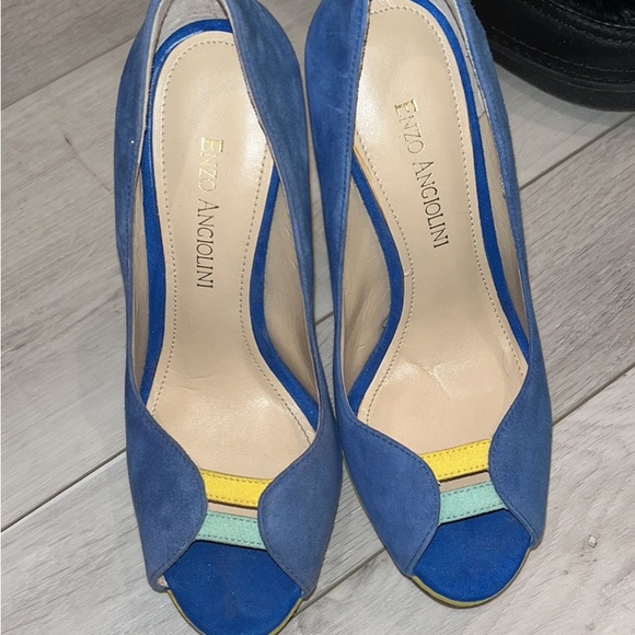Enzo Angiolini suede tricolor pumps - Picture 2 of 4